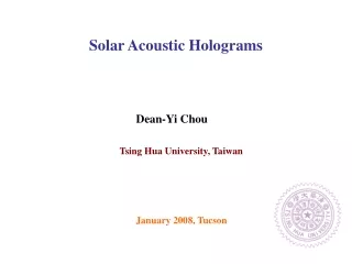 Solar Acoustic Holograms