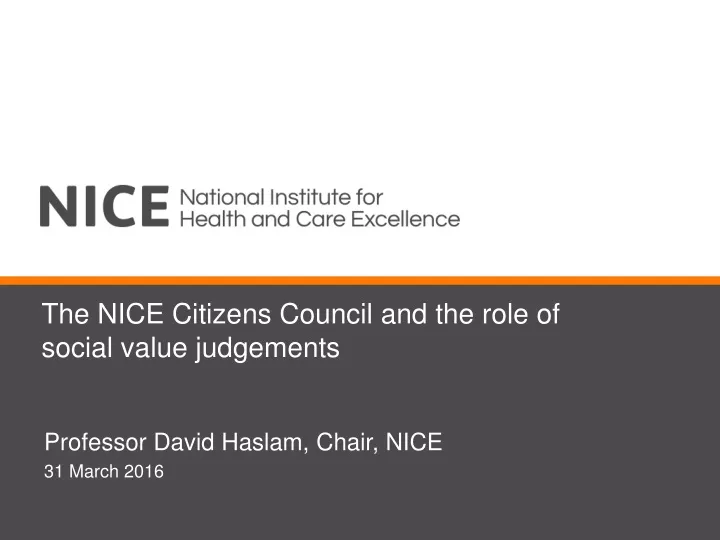 the nice citizens council and the role of social value judgements