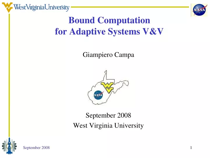 bound computation for adaptive systems v v