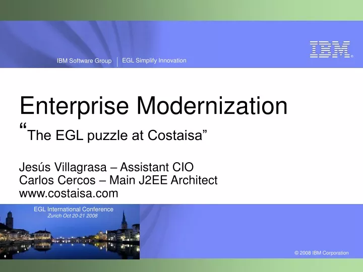 enterprise modernization the egl puzzle