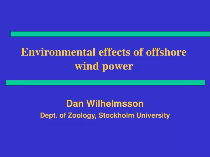 environmental effects of offshore wind power