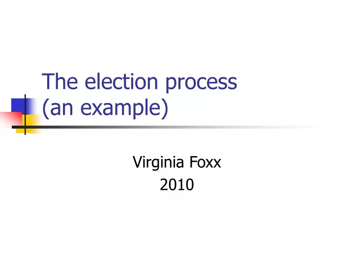 the election process an example