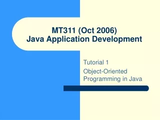 MT311 (Oct 2006) Java Application Development