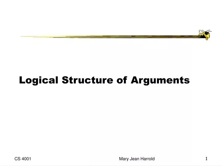 logical structure of arguments