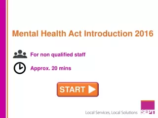 Mental Health Act Introduction 2016