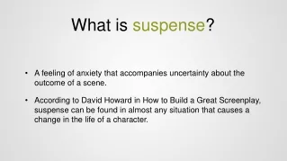 What is  suspense ?