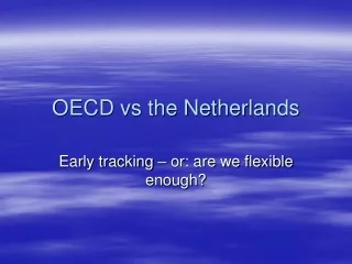 OECD vs the Netherlands