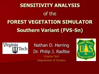 SENSITIVITY ANALYSIS  of the FOREST VEGETATION SIMULATOR Southern Variant (FVS-Sn)