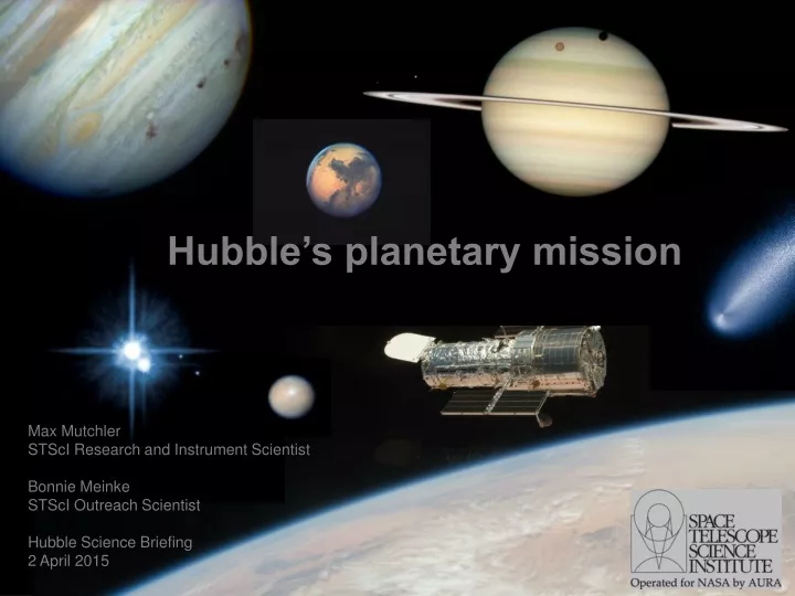 hubble s planetary mission