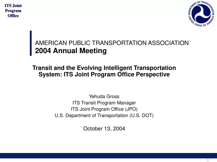 american public transportation association 2004 annual meeting