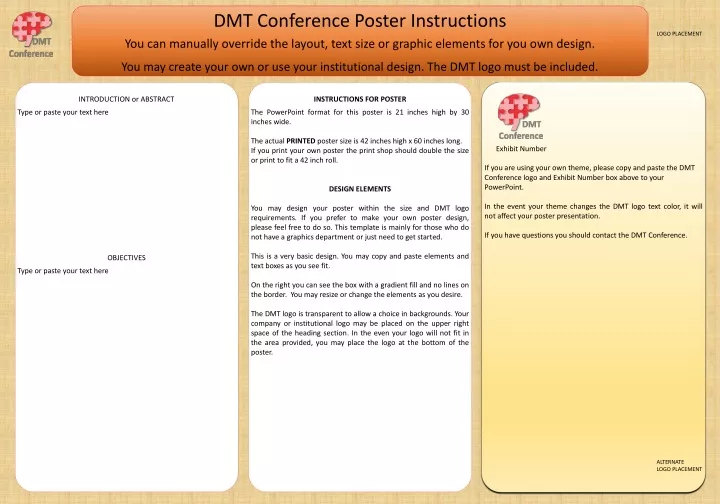 dmt conference poster instructions