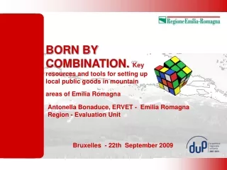 Antonella Bonaduce, ERVET -  Emilia Romagna Region - Evaluation Unit
