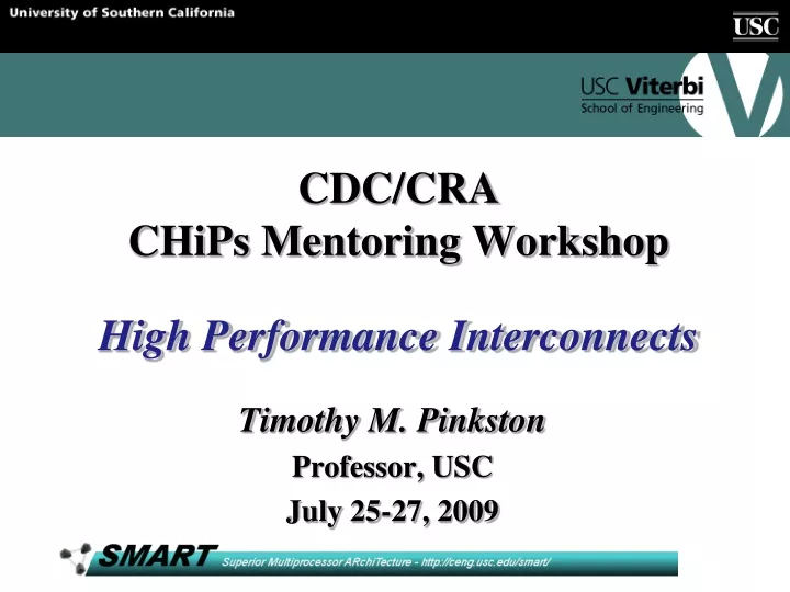 cdc cra chips mentoring workshop high performance interconnects