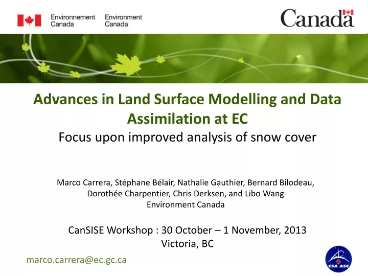 advances in land surface modelling and data