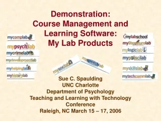 Demonstration: Course Management and Learning Software: My Lab Products