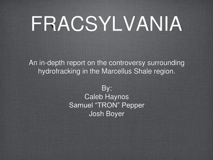 fracsylvania