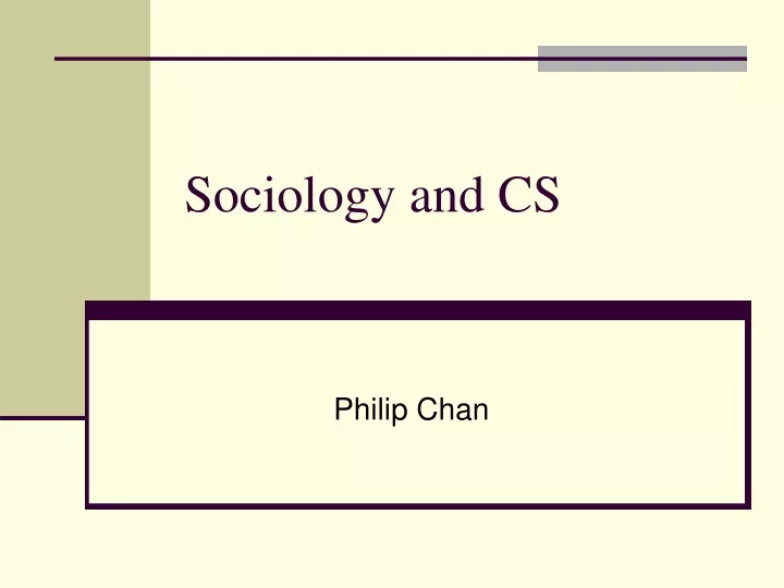 sociology and cs