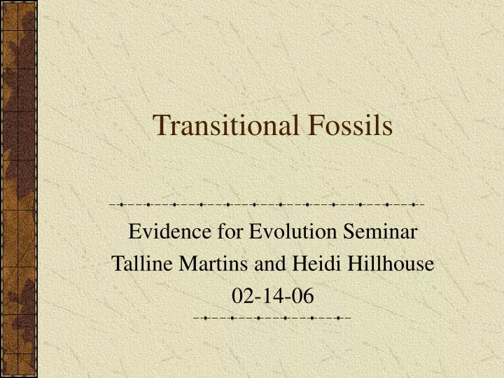 transitional fossils