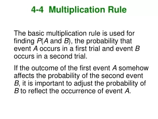 4-4  Multiplication Rule