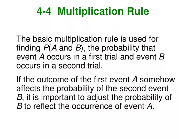 4 4 multiplication rule