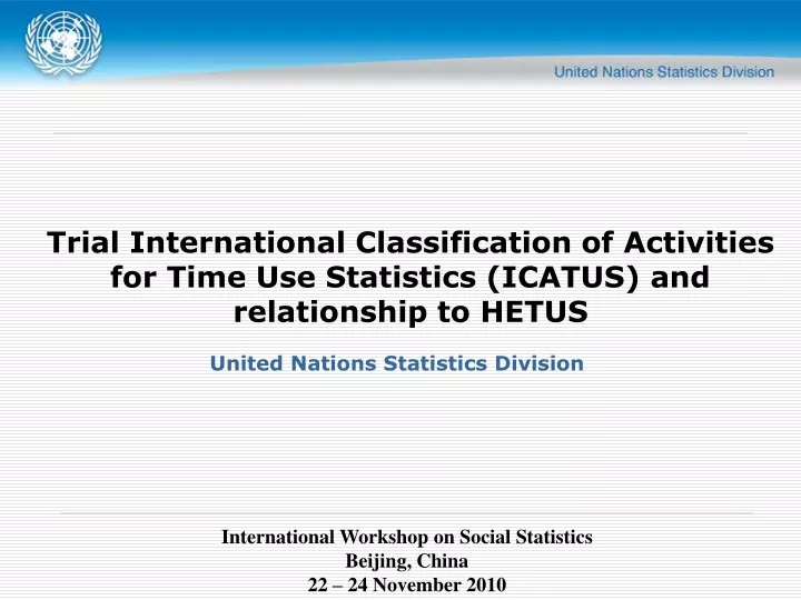 trial international classification of activities