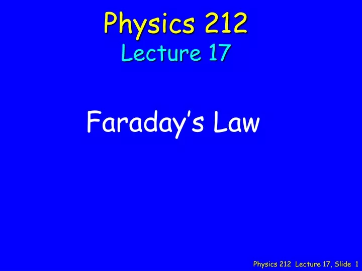 physics 212 lecture 17