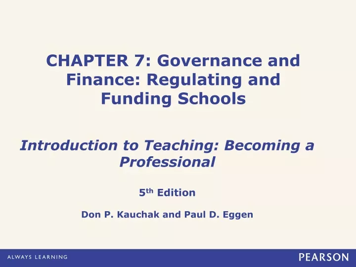chapter 7 governance and finance regulating and funding schools