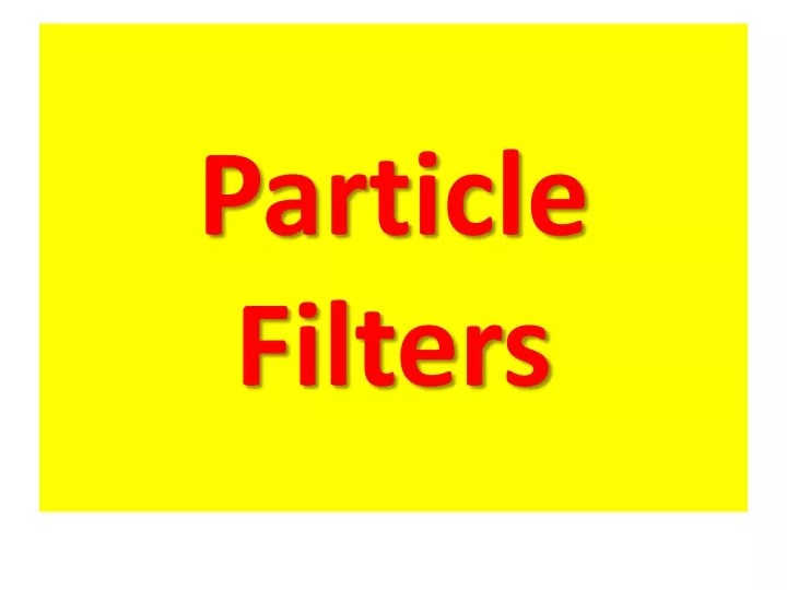particle filters