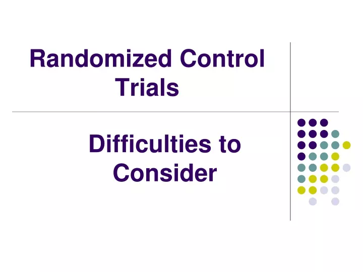 randomized control trials