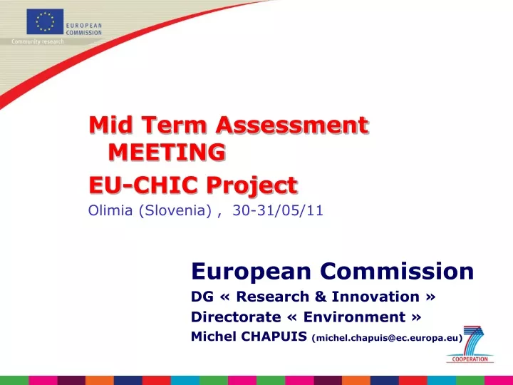 mid term assessment meeting eu chic project