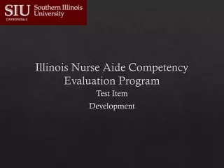 Illinois Nurse Aide Competency Evaluation Program