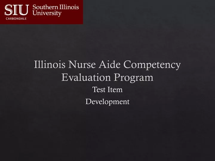 illinois nurse aide competency evaluation program