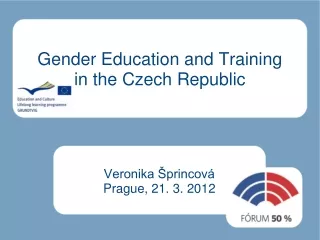Gender Education and Training  in the Czech Republic