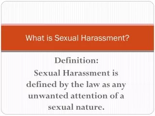 What is Sexual Harassment?