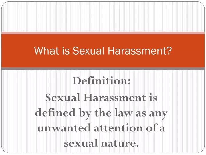 what is sexual harassment