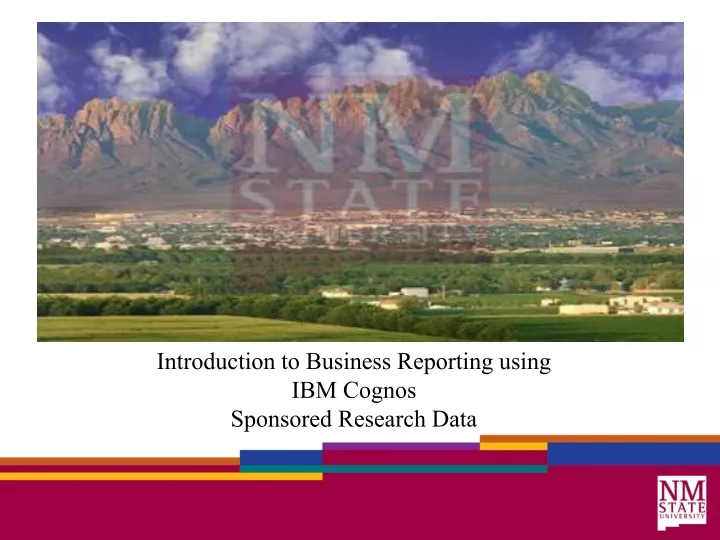 introduction to business reporting using ibm cognos sponsored research data