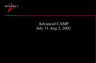 Advanced CAMP July 31-Aug 2, 2002