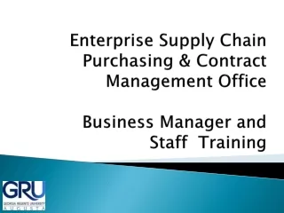 Purchasing &amp; Contract Management