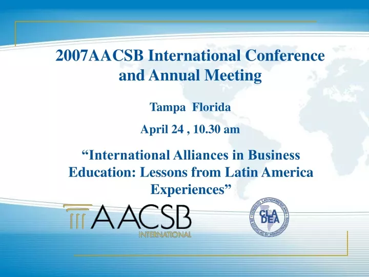 2007aacsb international conference and annual