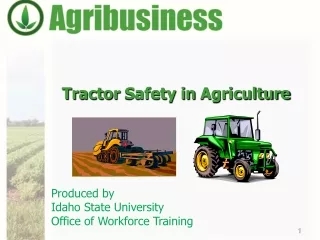 Tractor  Safety in  Agriculture