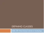 Defining Classes - slide 1