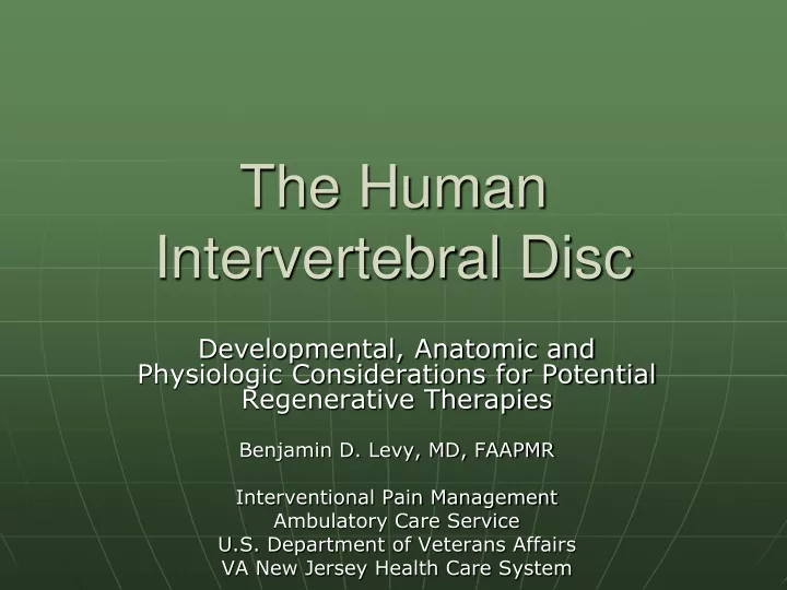 the human intervertebral disc