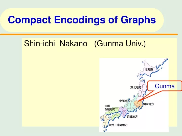 compact encodings of graphs