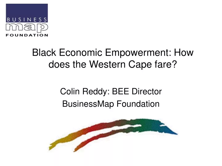 black economic empowerment how does the western cape fare
