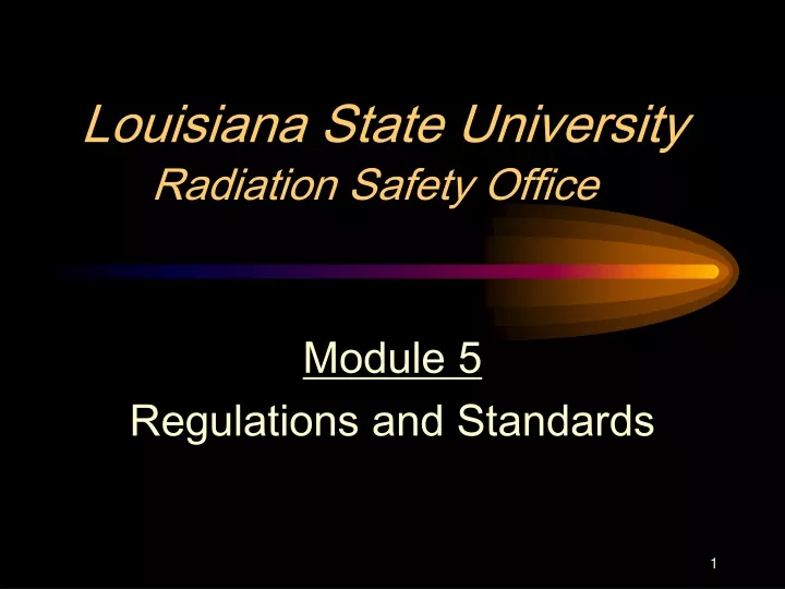 louisiana state university radiation safety office