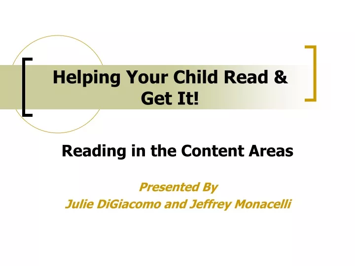 helping your child read get it