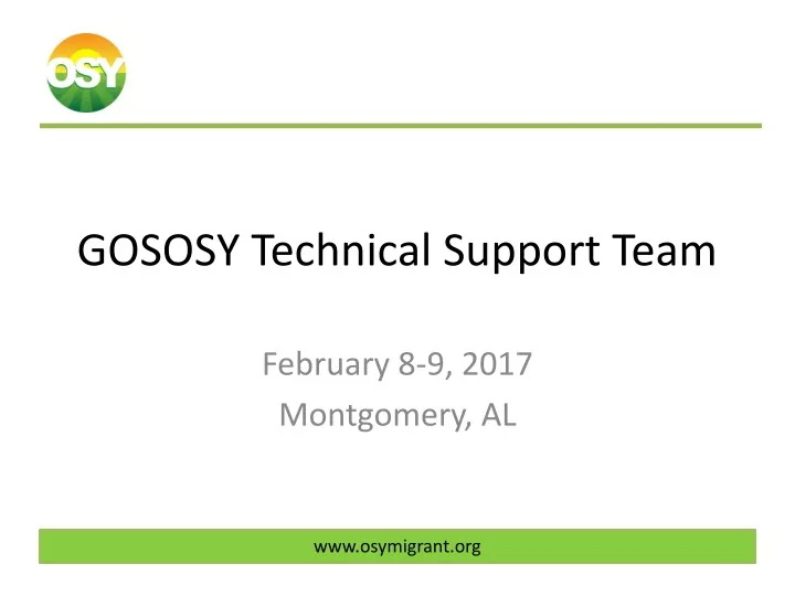 gososy technical support team