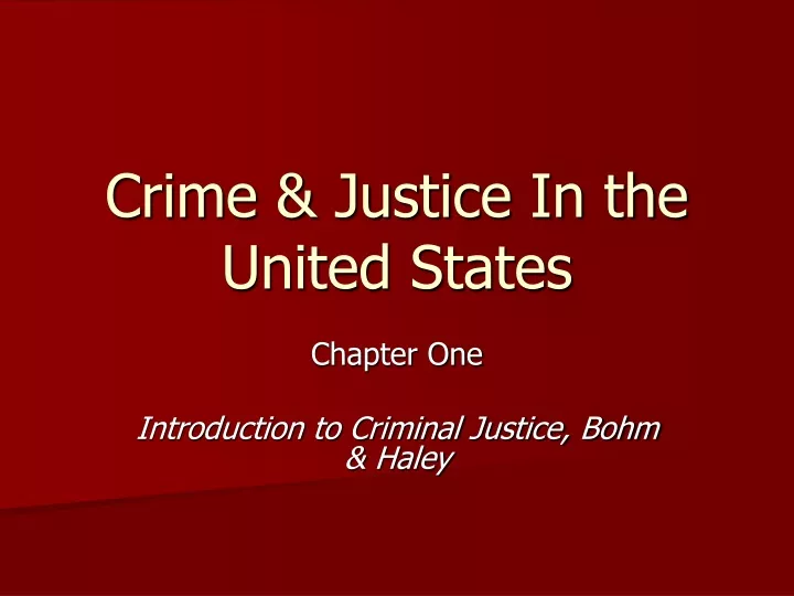 crime justice in the united states