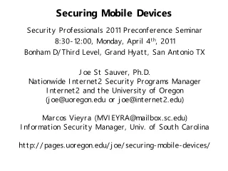 Securing Mobile Devices