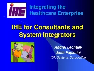 Integrating the  Healthcare Enterprise